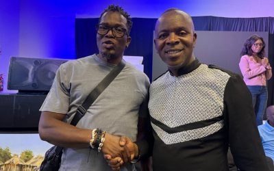 O Rev. Chimwemwe MHANGO e Winfred RASINA reuniram-se com as associações de Músicos do Botswana